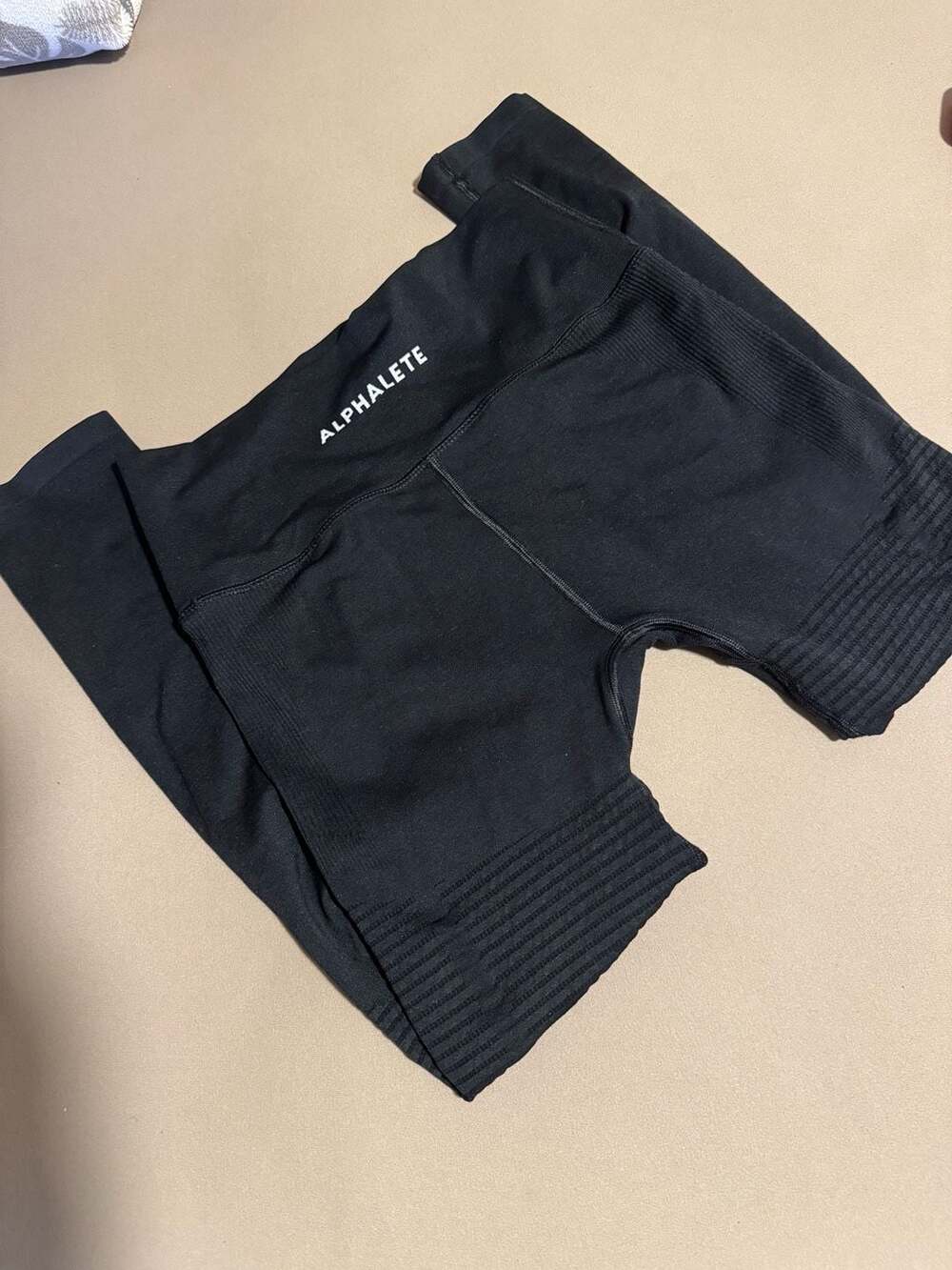 Alphalete Black Surface Limitless High-Waisted Seamless Leggings